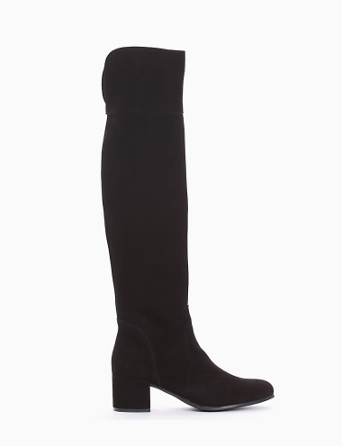 stivale tacco 5 cm nero