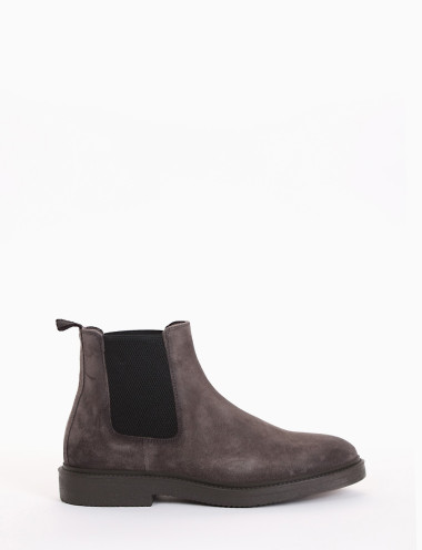 Botines tacón 2 cm beis ante