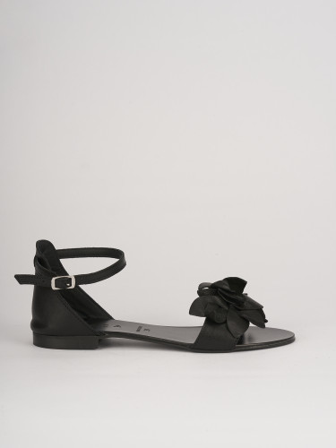 sandalo tacco 1 cm nero