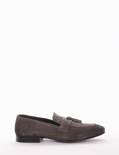 Mocasines tacón 2 cm beis ante