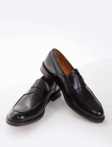 mocassino tacco 2 cm nero