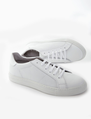 Zapatillas deportivas blanco cuero
