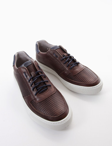 Zapatillas deportivas marrón oscuro cuero