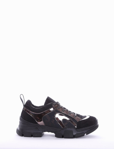 Zapatillas deportivas negro cuero
