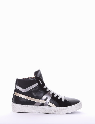 Zapatillas deportivas negro cuero