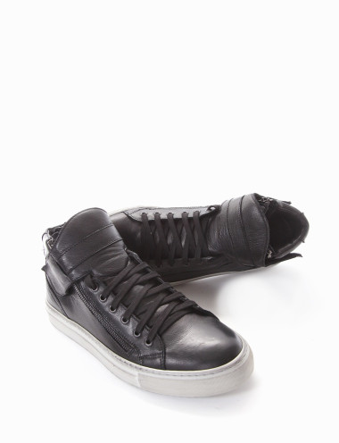 Zapatillas deportivas negro cuero