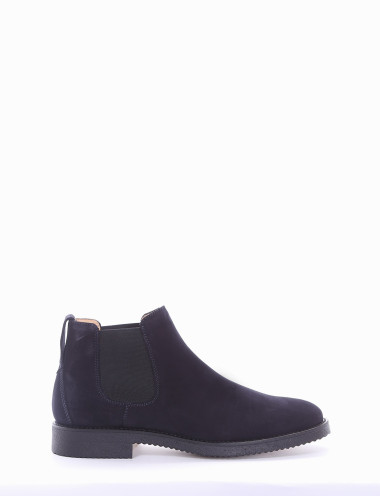 Ankle boots heel 2 cm blu chamois