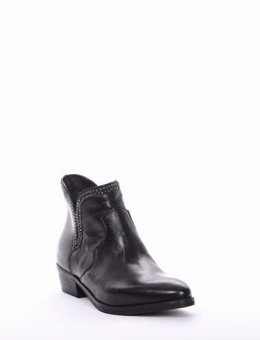 stivale texano tacco 3 cm nero