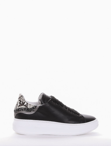 Zapatillas deportivas negro cuero