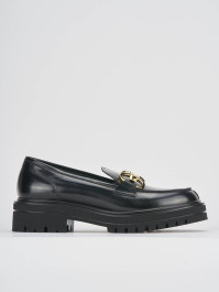 Loafers woman heel 2 cm black leather | Barca Stores