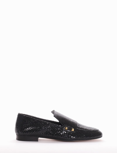 Mocassino tacco 1 cm nero