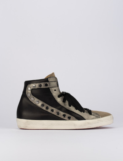 Sneakers pelle nero