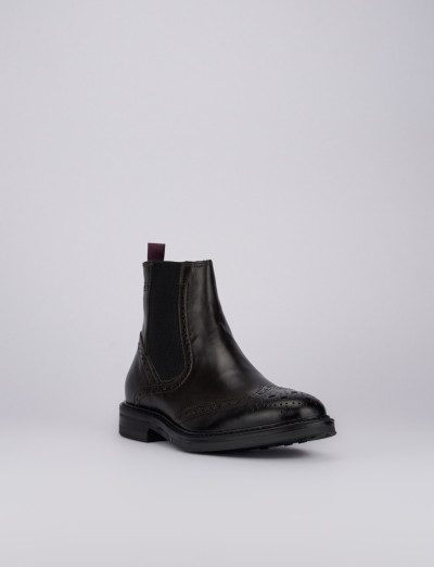 Ankle boots dark brown leather