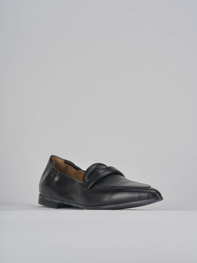 Mocassini tacco 1cm pelle nero