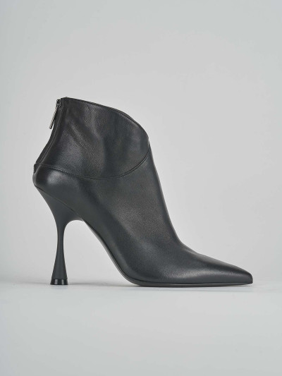 Stivaletti tacco 10cm pelle nero