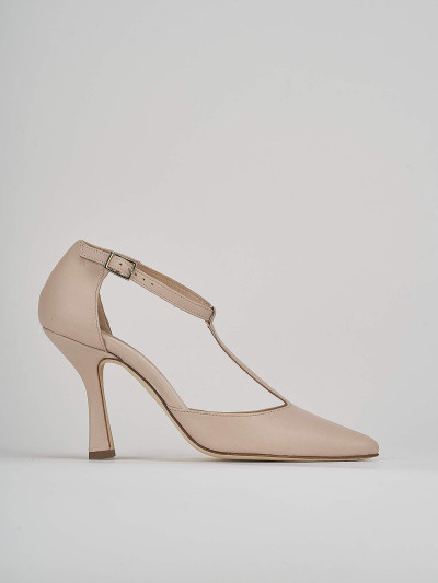 Décolleté e slingback tacco 7cm pelle rosa