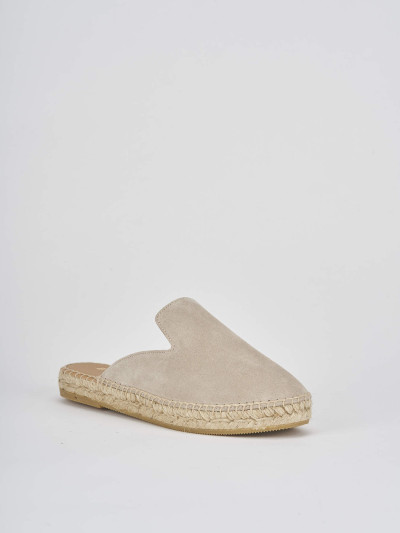 Espadrillas tacco 2cm camoscio beige