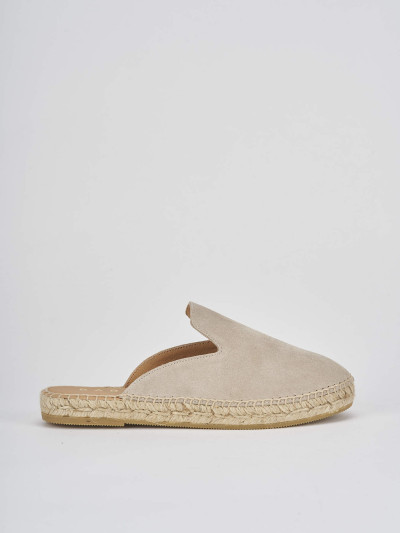 Espadrillas tacco 2cm camoscio beige