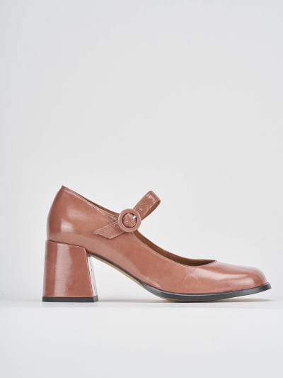 Décolleté e slingback tacco 8cm vernice rosa