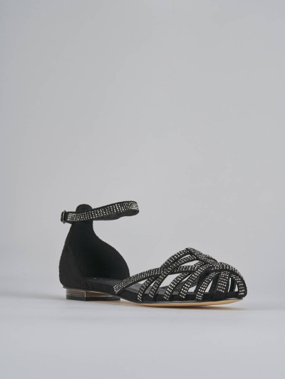 Sandali tacco 1cm pelle nero