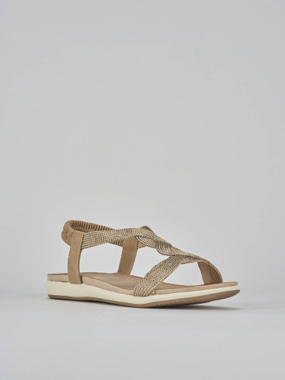 Sandali tacco 1cm pelle oro