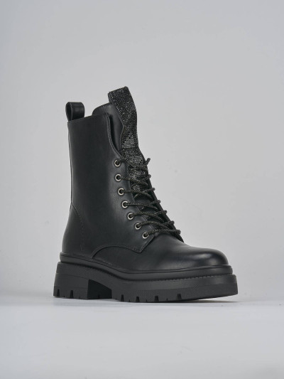 Anfibi tacco 2cm pelle nero