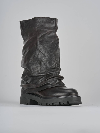 Stivaletti tacco 3cm pelle testa