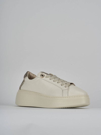 Sneakers pelle beige