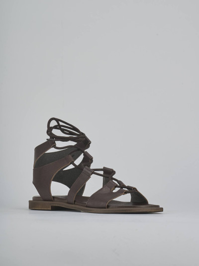 Sandali tacco 1cm pelle testa