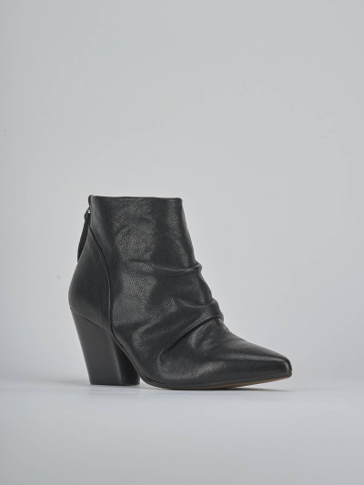 Stivaletti tacco 7cm pelle nero