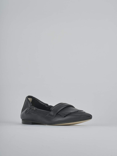 Mocassini tacco 1cm pelle nero