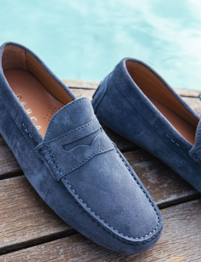 Mocassini camoscio jeans