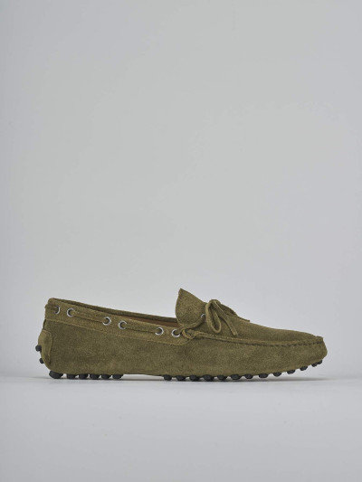 Mocassini camoscio verde