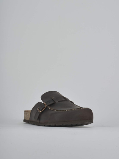 Ciabatte tacco 1cm pelle testa