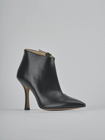Stivaletti tacco 9cm pelle nero
