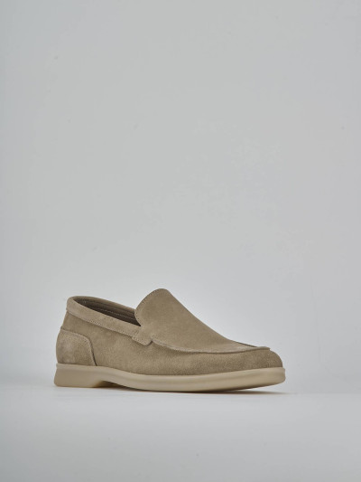 Mocassini camoscio beige