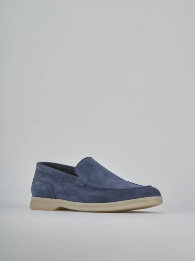 Mocassini camoscio blu