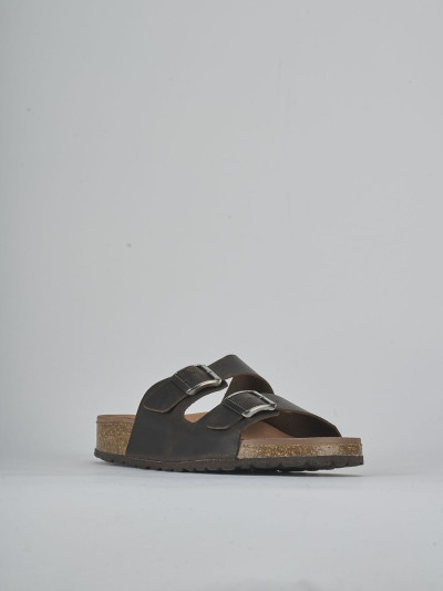 Ciabatte tacco 1cm pelle testa
