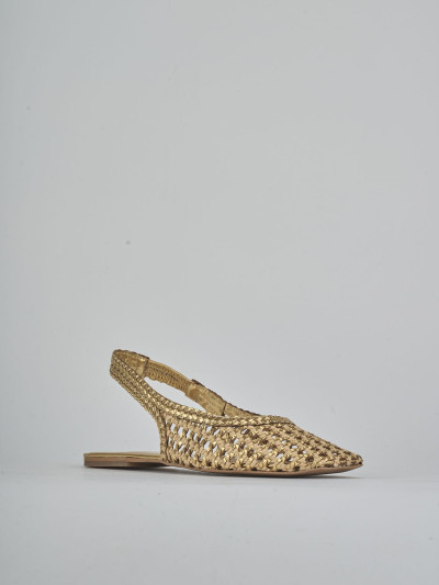 Ballerine tacco 1cm pelle oro