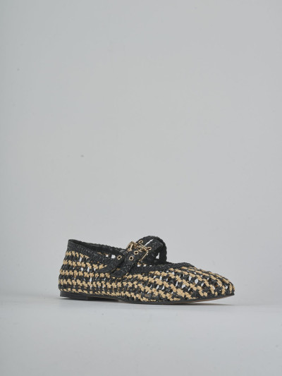 Ballerine tacco 1cm pelle nero