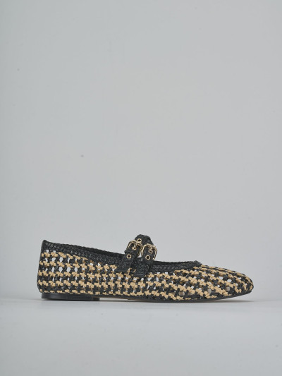 Ballerine tacco 1cm pelle nero