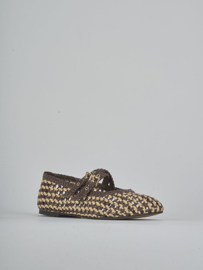 Ballerine tacco 1cm pelle testa