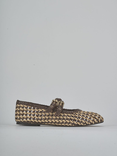 Ballerine tacco 1cm pelle testa