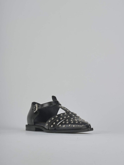 Ballerine tacco 1cm pelle nero