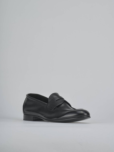 Mocassini tacco 1cm pelle nero