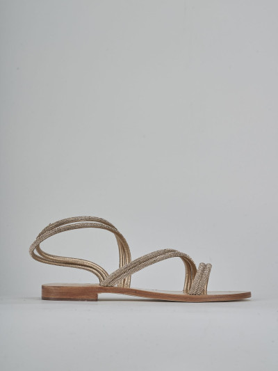 Sandali tacco 1cm pelle rosa