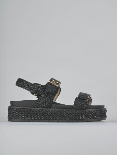 Sandali tacco 1cm pelle nero