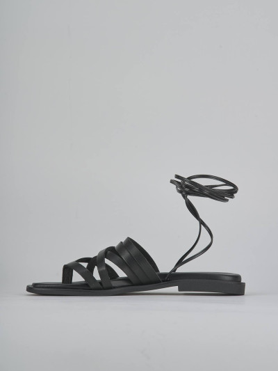 Sandali tacco 1cm pelle nero