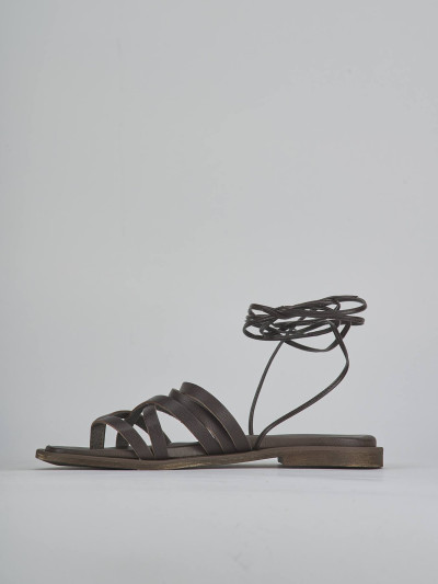 Sandali tacco 1cm pelle testa