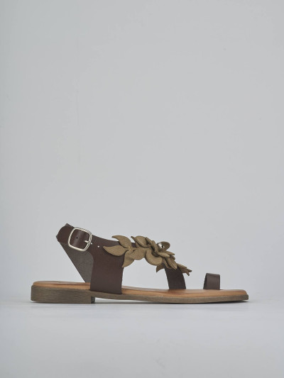 Sandali tacco 1cm pelle beige